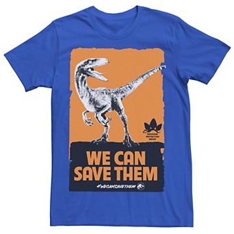Men's Jurassic World We Can Save Them Poster Tee