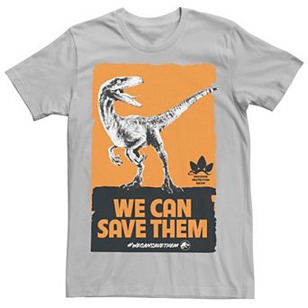 Men's Jurassic World We Can Save Them Poster Tee