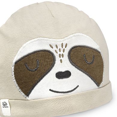 Baby Fruit of the Loom 2 Pack Organic Sloth Knit Hats