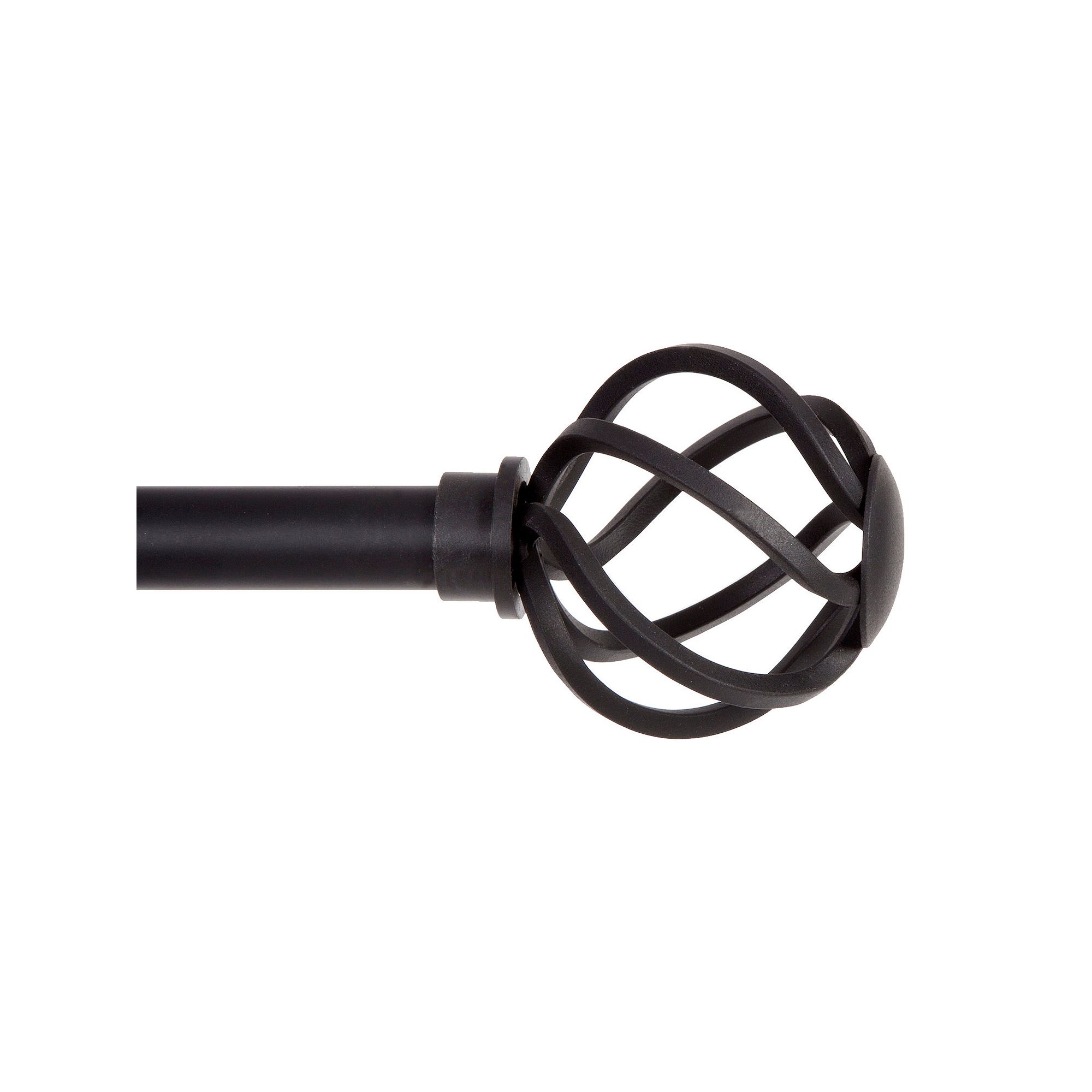 Kenney 5/8” Diameter Cage Standard Decorative Adjustable Curtain Rod Set,