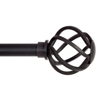 Kenney 5/8” Diameter Cage Standard Decorative Adjustable Curtain Rod Set
