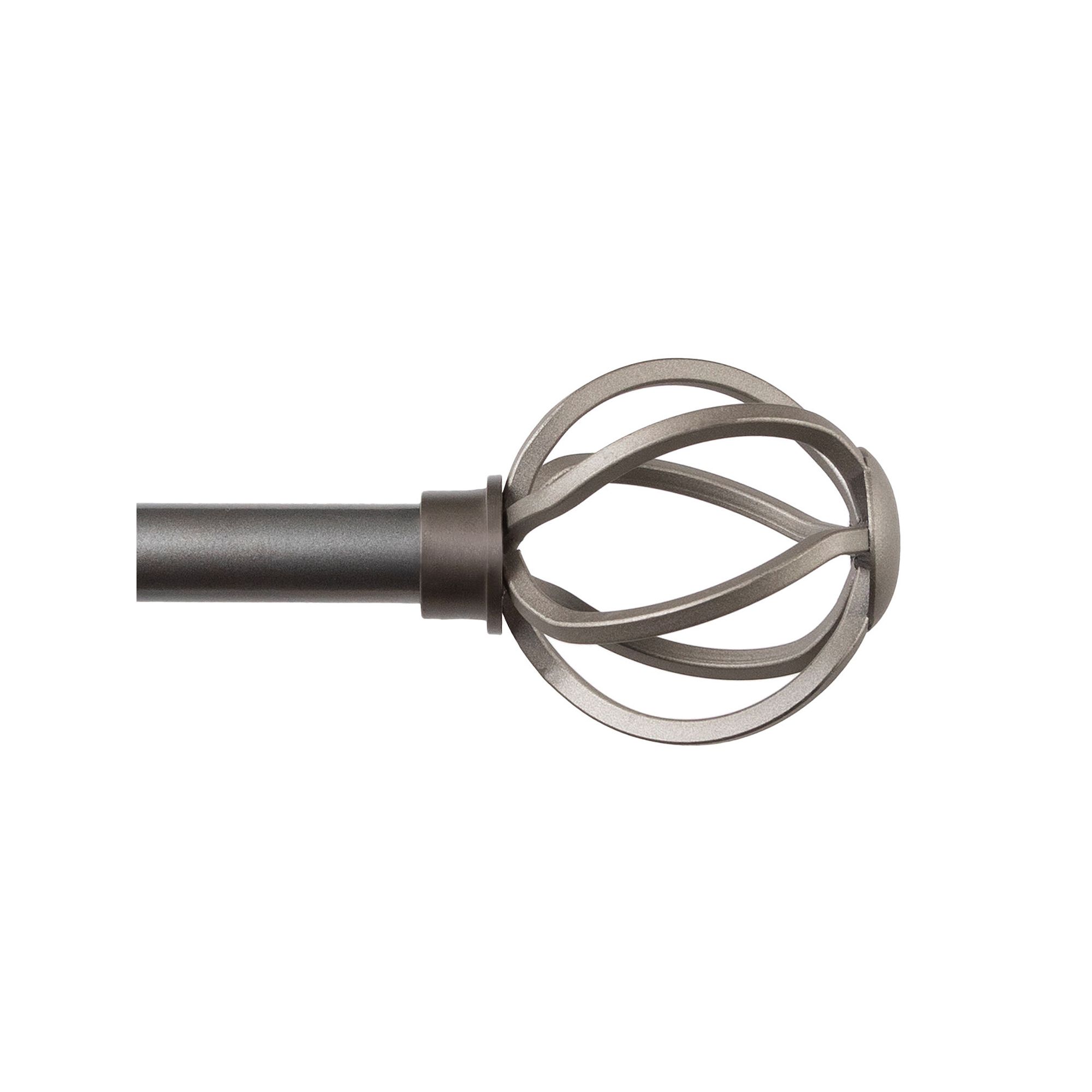 Kenney 5/8” Diameter Cage Standard Decorative Adjustable Curtain Rod Set,