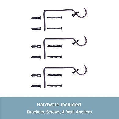Kenney 3/4” Diameter Bryce Standard Decorative Adjustable Curtain Rod Set