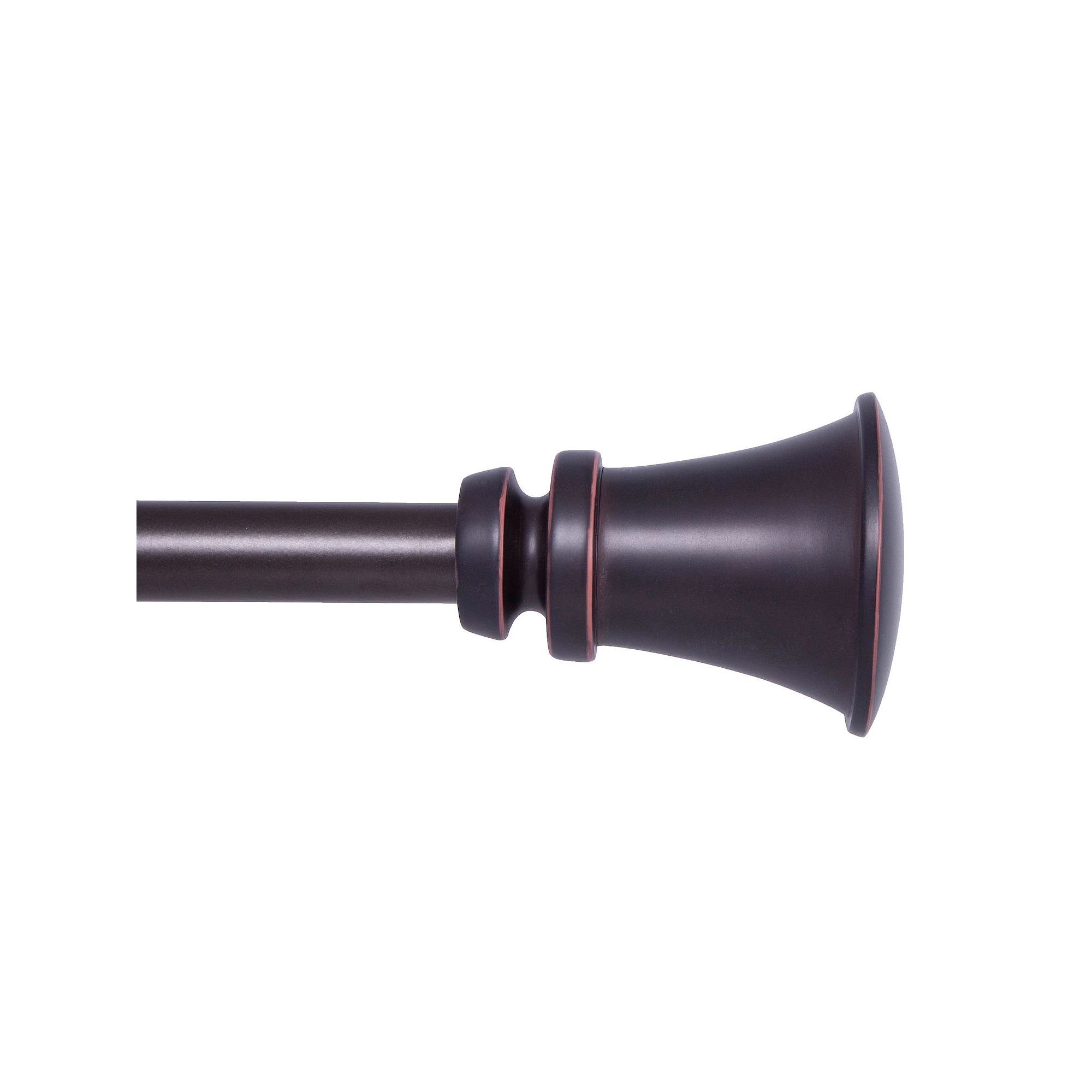 Kenney 3/4” Diameter Nile Standard Decorative Adjustable Curtain Rod Set,