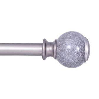 Kenney 1” Diameter Noah Premium Decorative Adjustable Curtain Rod Set