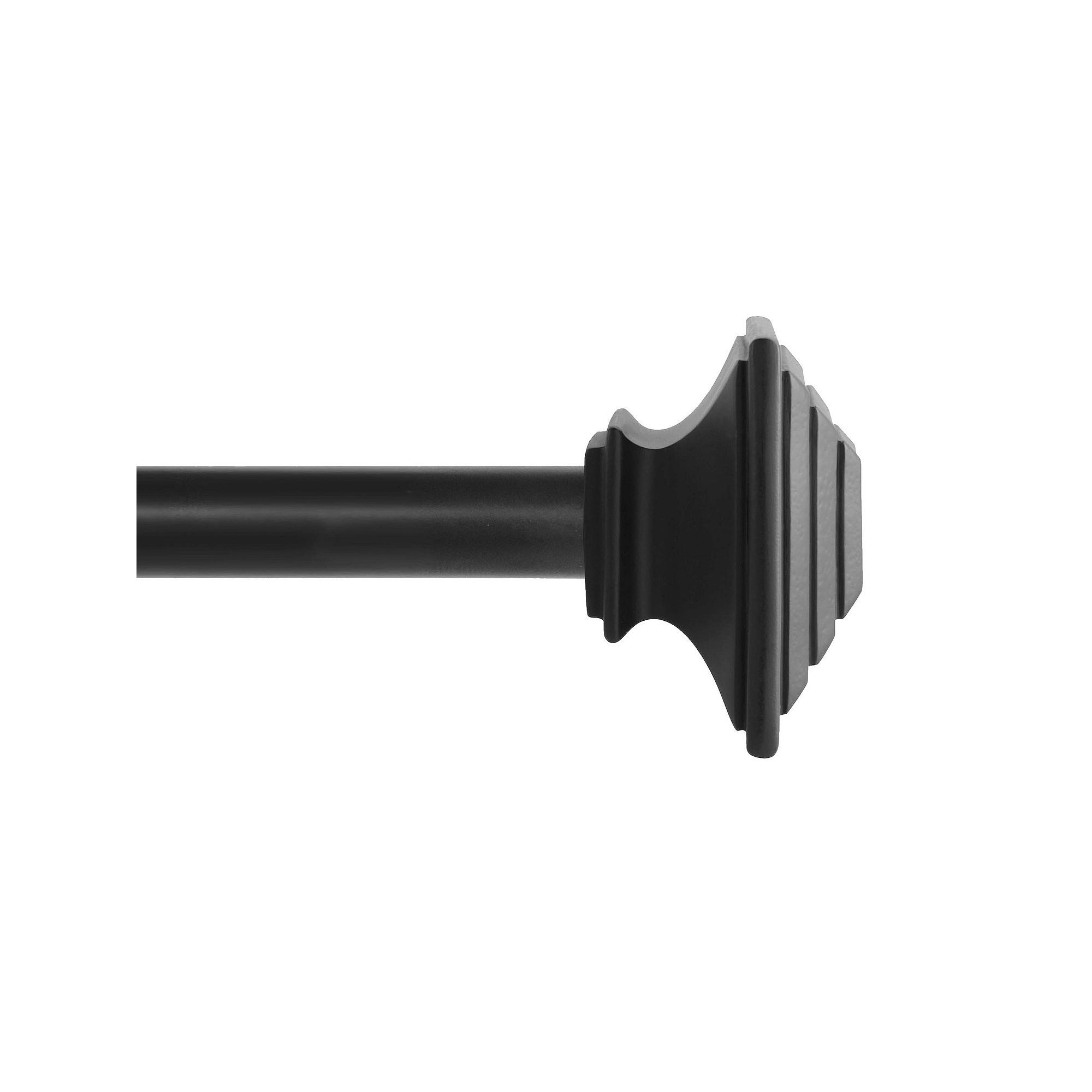 Kenney Mission 1 Premium Window Curtain Rod, Matte Black