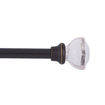 Kenney 1” Diameter Mashapee Premium Decorative Adjustable Curtain Rod Set