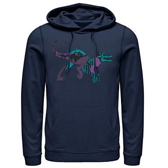 Men's Jurassic World Raptor DNA Scene Fill Hoodie