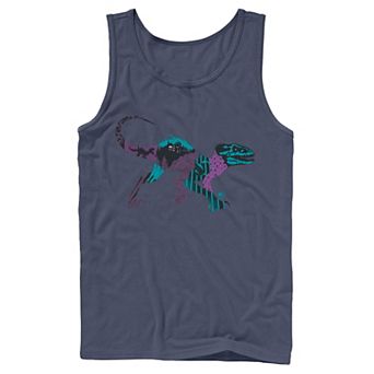 Men's Jurassic World Raptor DNA Scene Fill Tank Top