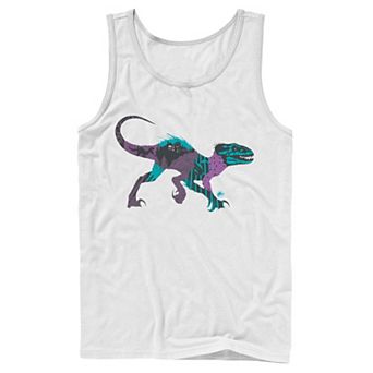 Men's Jurassic World Raptor DNA Scene Fill Tank Top