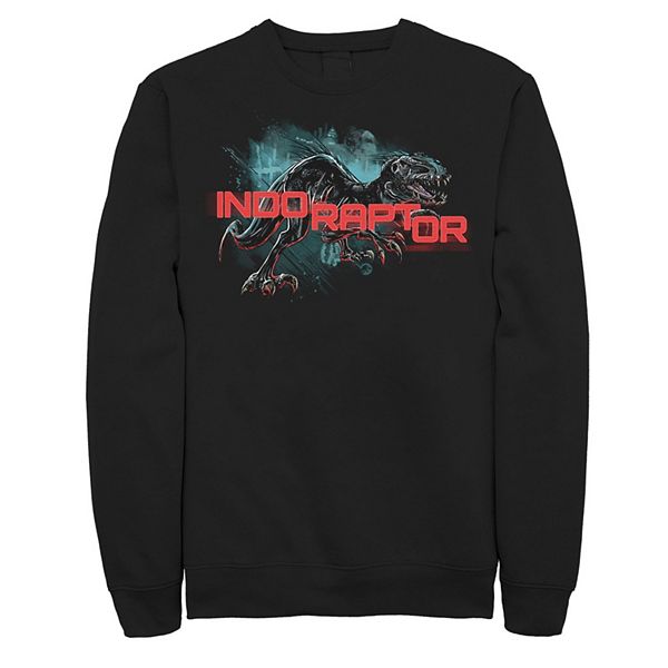 Men's Jurassic World Indo Raptor Splatter Portrait Sweatshirt