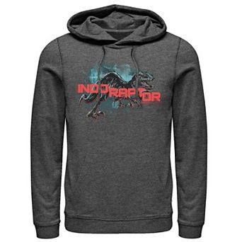 Men's Jurassic World Indo Raptor Splatter Portrait Hoodie