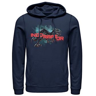 Men's Jurassic World Indo Raptor Splatter Portrait Hoodie