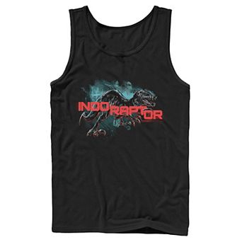 Men's Jurassic World Indo Raptor Splatter Portrait Tank Top