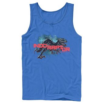 Men's Jurassic World Indo Raptor Splatter Portrait Tank Top