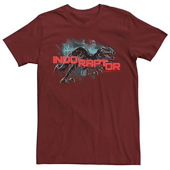 Men's Jurassic World Indo Raptor Splatter Portrait Tee