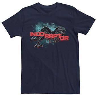 Men's Jurassic World Indo Raptor Splatter Portrait Tee