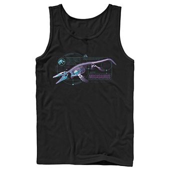 Men's Jurassic World Mosasaurus Skeleton X Ray Tank Top