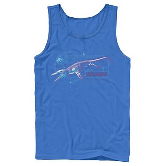 Men's Jurassic World Mosasaurus Skeleton X Ray Tank Top