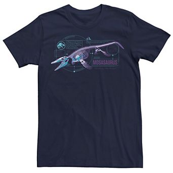 Men's Jurassic World Mosasaurus Skeleton X Ray Tee