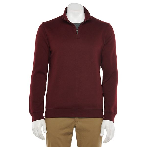 Men's Croft & Barrow® Easy-Care Extra-Soft Quarter-Zip Fleece Pullover