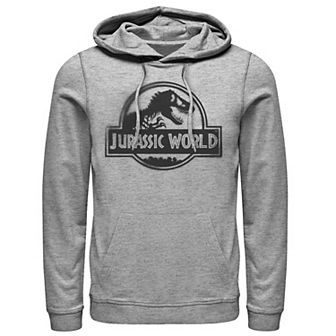 Men's Jurassic World Two Black Spray Paint Logo Hoodie