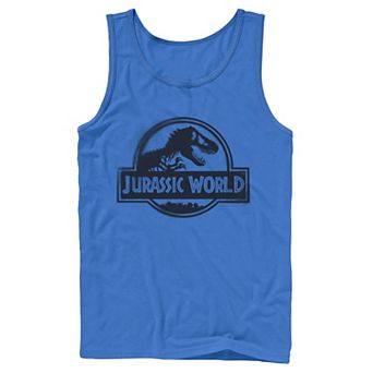 Men's Jurassic World Two Black Spray Paint Logo Tank Top