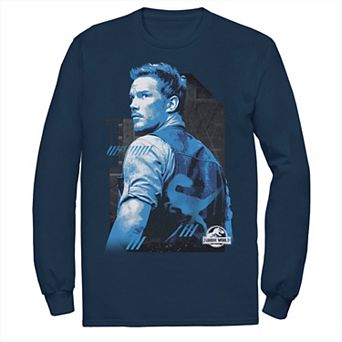 Men's Jurassic World Owen Blue Tone Portrait Tee