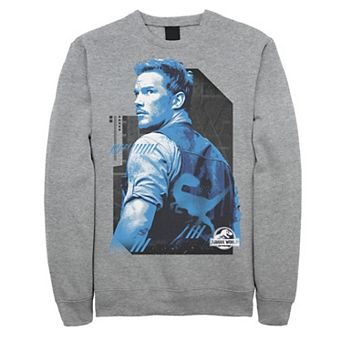 Men's Jurassic World Owen Blue Tone Portrait Sweatshirt