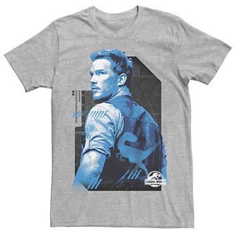 Men's Jurassic World Owen Blue Tone Portrait Tee