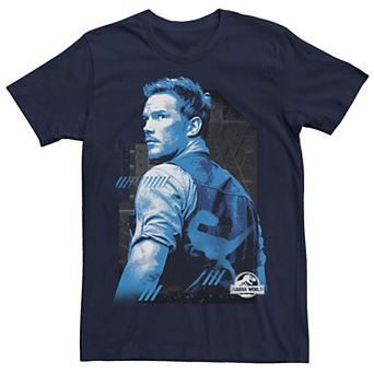 Men's Jurassic World Owen Blue Tone Portrait Tee