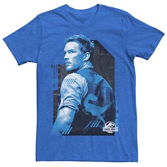 Men's Jurassic World Owen Blue Tone Portrait Tee