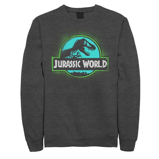 Men's Jurassic World Two Logo Graffiti Spray Paint Sweatshirt