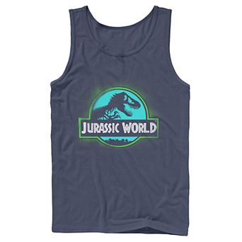 Men's Jurassic World Two Logo Graffiti Spray Paint Tank Top
