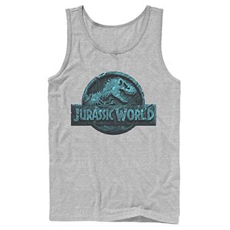 Men's Jurassic World Two Logo Lost In The Deep Tank Top