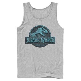 Men's Jurassic World Two Logo Lost In The Deep Tank Top