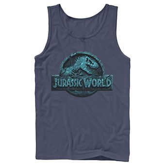 Men's Jurassic World Two Logo Lost In The Deep Tank Top