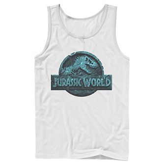 Men's Jurassic World Two Logo Lost In The Deep Tank Top
