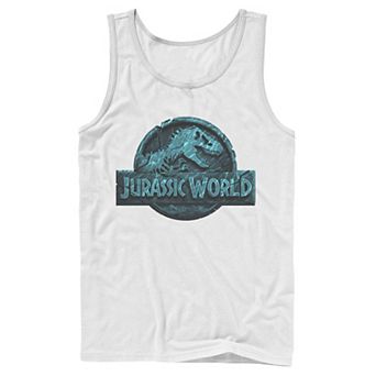Men's Jurassic World Two Logo Lost In The Deep Tank Top