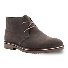 Grey leather chukka clearance boots