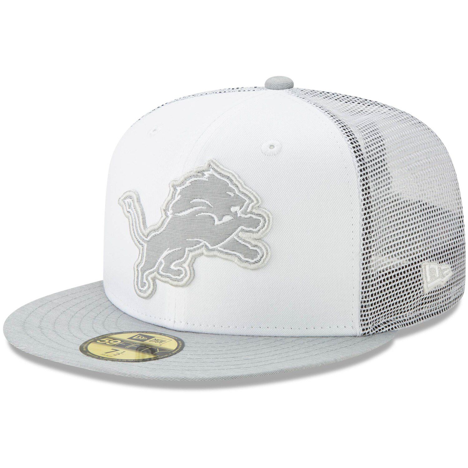 all white detroit lions hat