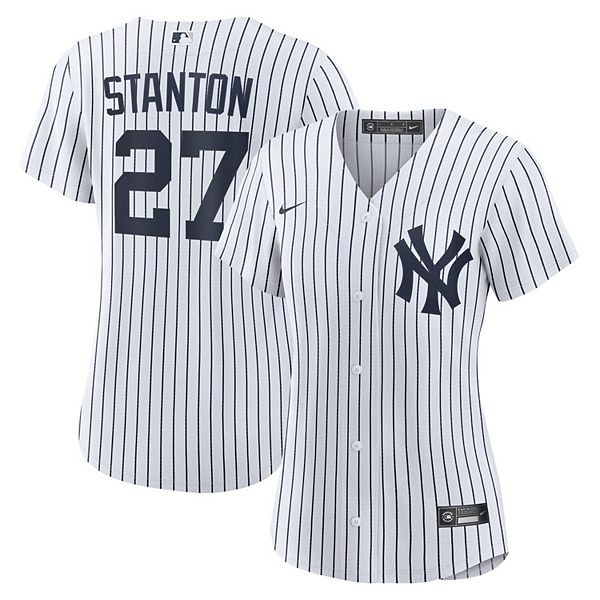 Men's Nike Giancarlo Stanton White New York Yankees Home Replica Player Name Jersey