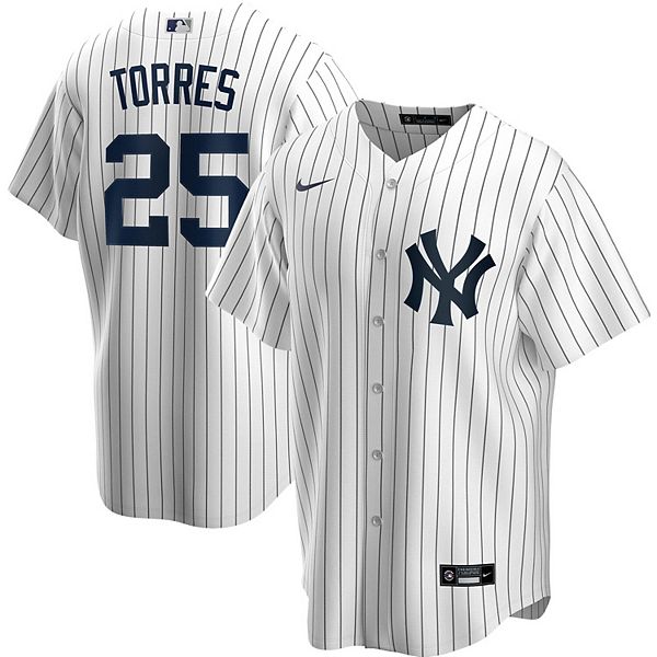 New York Yankees #25 Gleyber Torres Mlb Golden Brandedition White