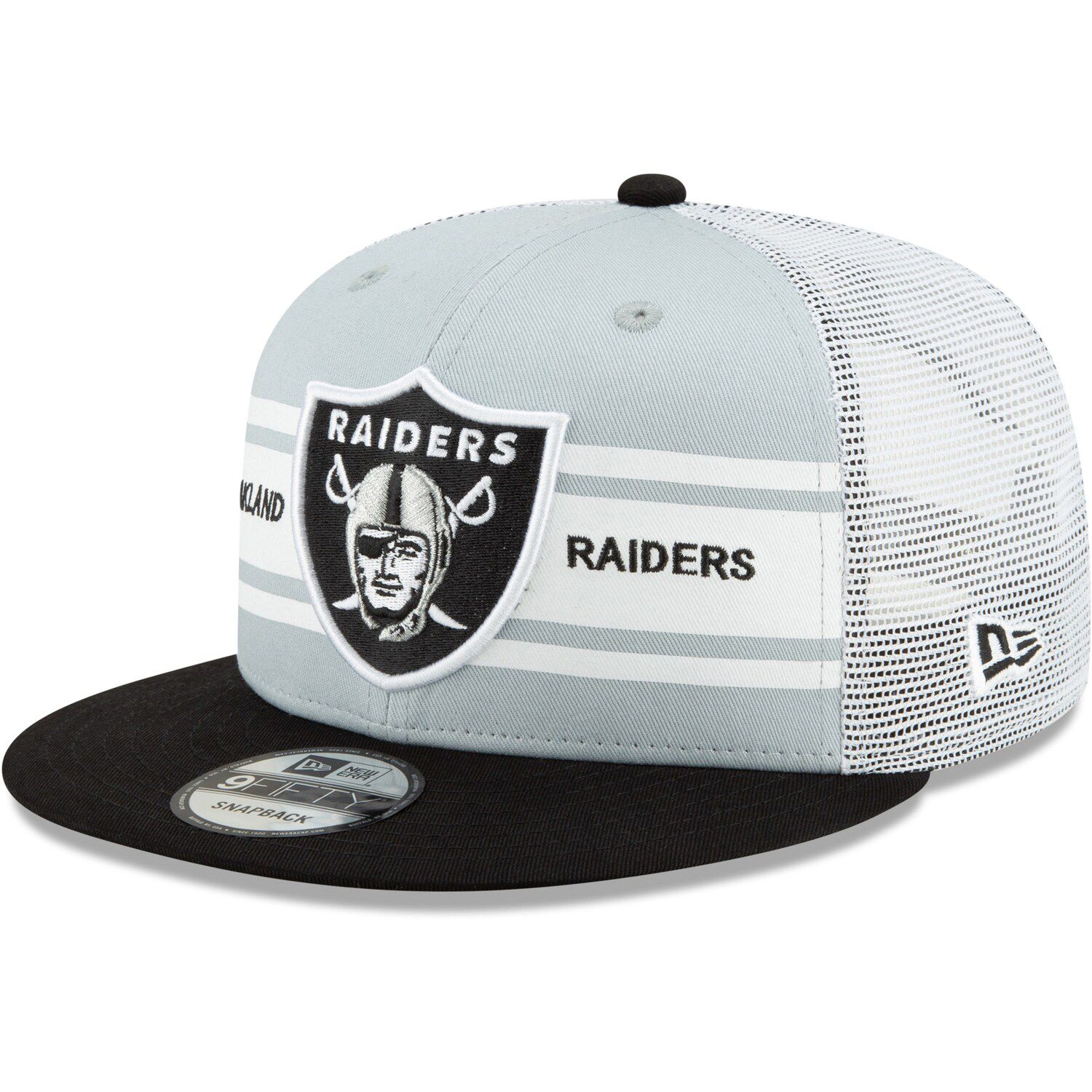 NEW ERA NFL TRUCKER LAS VEGAS RAIDERS WHITE/BLACK CAP – FAM