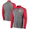 Men's Levelwear Gray/Red Cincinnati Reds Vandal Raglan Quarter-Zip Pullover Jacket