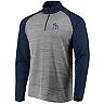 Men's Levelwear Gray/Navy New York Yankees Vandal Raglan Quarter-Zip Pullover Jacket