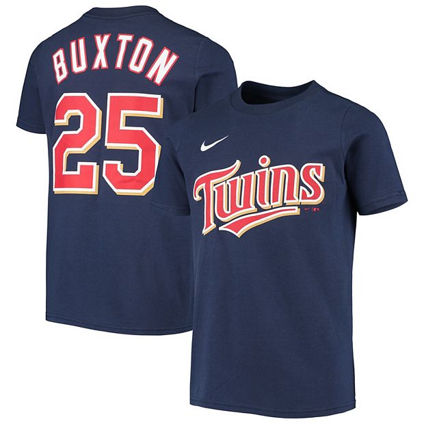 Youth Nike Byron Buxton Navy Minnesota Twins Player Name & Number T-Shirt