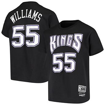 Youth Jason Williams Black Sacramento Kings Hardwood Classics Name & Number T-Shirt