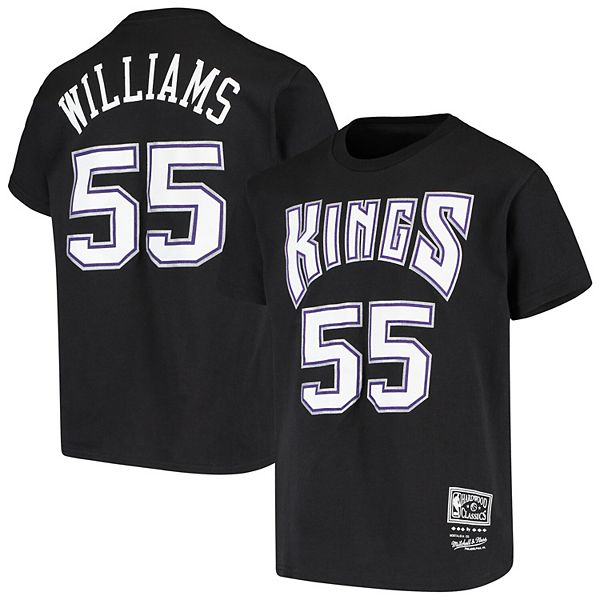 مكواة بخار كبس Youth Jason Williams Black Sacramento Kings Hardwood Classics Name & Number  T-Shirt مكواة بخار كبس