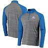 Men's Levelwear Gray/Royal Chicago Cubs Vandal Raglan Quarter-Zip Pullover Jacket